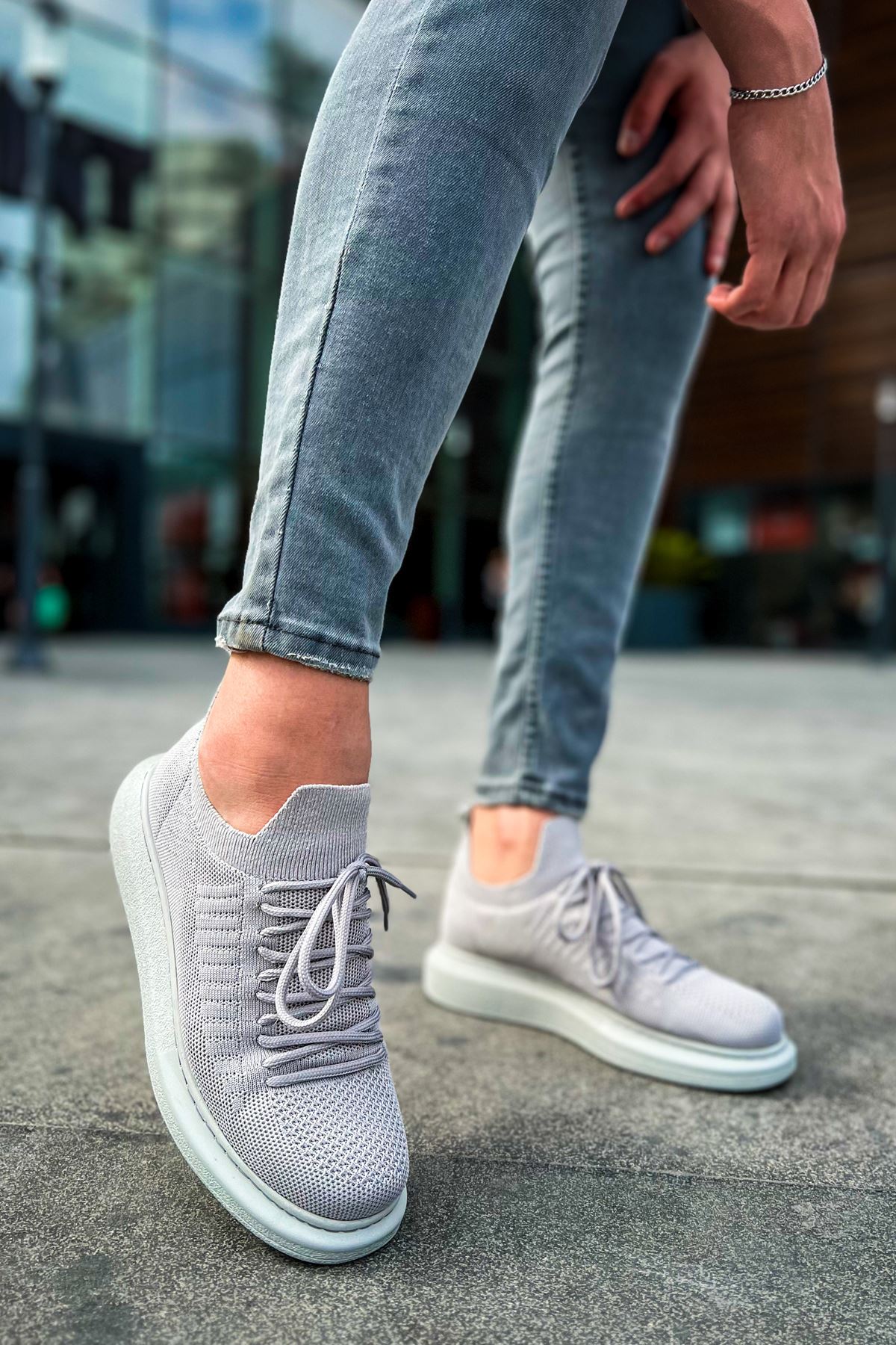 CH307 RT Tricot Erkek Ayakkabı GRI