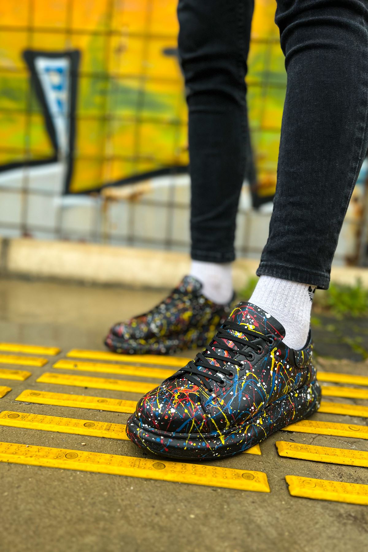 CH254 - CST Pittura Erkek Ayakkabı 498 SARI / MAVI / KIRMIZI SPLUSH