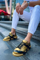 CH254 - CST Pittura Erkek Ayakkabı 549 GOLD SIYAH X